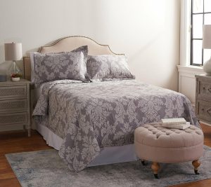 Bedspreads & Sets |   "As Is"  100% Cotton Damask Coverlet Set – King Bedspreads & Sets Bedspreads & Sets