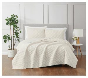 Bedspreads & Sets |   3-Piece Diamond Velvet Full/Queenquilt Set Bedspreads & Sets Bedspreads & Sets