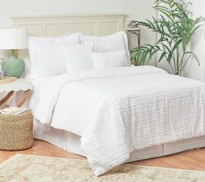 Bedspreads & Sets |   4-Piece Eyelashes White Comforter Twin Setby Valerie Bedspreads & Sets Bedspreads & Sets