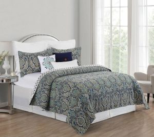 Bedspreads & Sets |   Ada Navy Full/Queen Quilt Set By Valerie Bedspreads & Sets Bedspreads & Sets