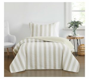 Bedspreads & Sets |   Aiden Stripe Twin/Twin Xl 2 Piece Quilt Set Bedspreads & Sets Bedspreads & Sets