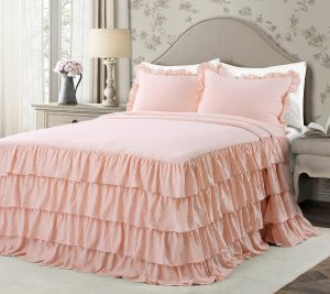 Bedspreads & Sets |   Allison Ruffle Skirt 3-Piece Full Bedspread Byush Decor Bedspreads & Sets Aqua