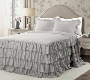 Bedspreads & Sets |   Allison Ruffle Skirt 3-Piece King Bedspread Byush Decor Bedspreads & Sets Bedspreads & Sets