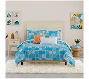 Bedspreads & Sets |   Aqua Square 3-Pc Full/Queen Duvet Cover Set Bedspreads & Sets Bedspreads & Sets