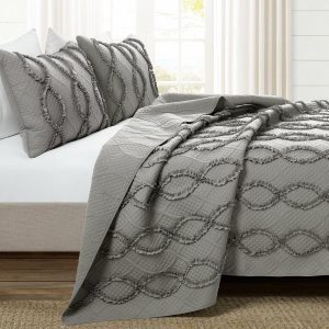 Bedspreads & Sets |   Avon Textured Quilt 3-Piece Set F/Q Bedspreads & Sets Bedspreads & Sets