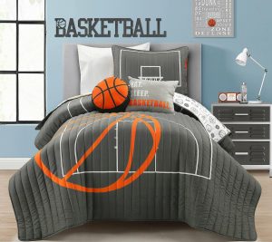 Bedspreads & Sets |   Basketball Game Oversized Quilt 4-Pc Set Twin By Bedspreads & Sets Bedspreads & Sets