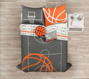 Bedspreads & Sets |   Basketball Game Oversized Quilt 5-Pc Set Queenby Bedspreads & Sets Bedspreads & Sets