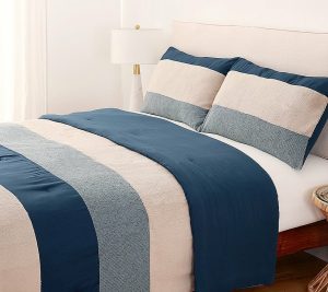 Bedspreads & Sets |   Berkshire Dylan Stripe Microfiber Comforter Set- King Bedspreads & Sets Bedspreads & Sets