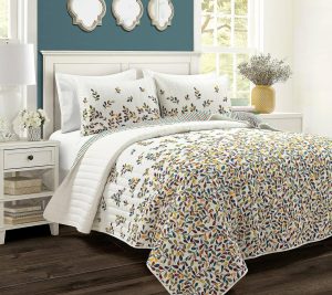 Bedspreads & Sets |   Boho Botanical Leaf  Quilt 3Pc King Bedspreads & Sets Bedspreads & Sets