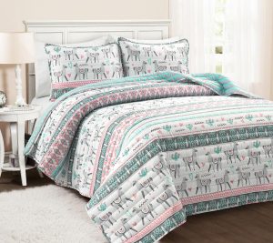 Bedspreads & Sets |   Boho Llama Reversible 3Pc Full/Queenquilt Set Bedspreads & Sets Bedspreads & Sets