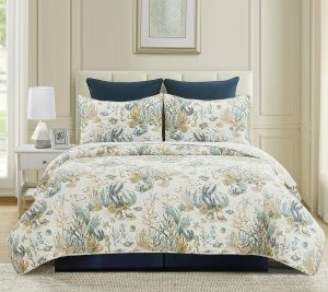 Bedspreads & Sets |   Cerulean Shores 2-Piece Cotton Twin Quilt Set By Valerie Bedspreads & Sets Bedspreads & Sets