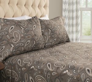 Bedspreads & Sets |   Cotton Flannel  Paisley Sheet Set, California King Bedspreads & Sets Bedspreads & Sets