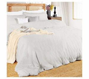 Bedspreads & Sets |   Cotton Linen Blend Solid 3-Piece Duvetcover Set, Kc Bedspreads & Sets Bedspreads & Sets