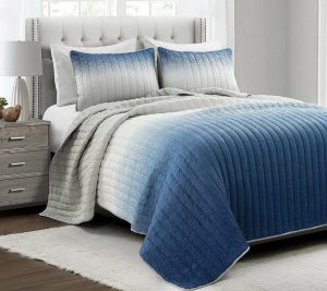 Bedspreads & Sets |   Crinkle Ombre Quilt 3-Piece Set – King Bedspreads & Sets Bedspreads & Sets