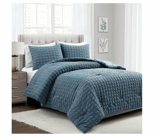 Bedspreads & Sets |   Crinkle Textured Dobby Comforter 3-P C F/Q Bedspreads & Sets Bedspreads & Sets