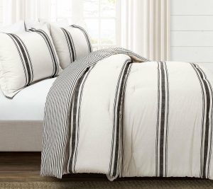 Bedspreads & Sets |   Farmhouse Stripe Comforter 3-Piece California King Bedspreads & Sets Bedspreads & Sets