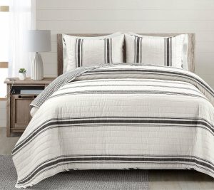 Bedspreads & Sets |   Farmhouse Stripe Oversized Quilt Set King By Bedspreads & Sets Bedspreads & Sets