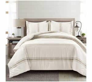 Bedspreads & Sets |   Farmhouse Stripe Rev. Comforter Set Kg  By Bedspreads & Sets Bedspreads & Sets