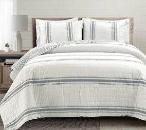 Bedspreads & Sets |   Farmhouse Stripe Rev Quilt Set – King Bedspreads & Sets Bedspreads & Sets