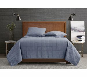 Bedspreads & Sets |   Garment Wash Solid Full/Queen 3-Piece Quilt Set Bedspreads & Sets Bedspreads & Sets