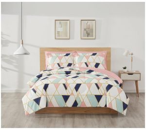 Bedspreads & Sets |   Geo Pink/Blue 7 Piece Queen Bed In Abag Bedspreads & Sets Bedspreads & Sets