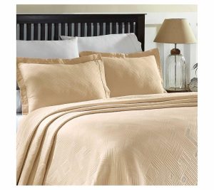 Bedspreads & Sets |   Geometric Fret Cotton Scalloped Bedspr Ead Set, Full Bedspreads & Sets Bedspreads & Sets