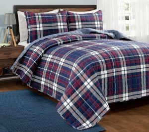 Bedspreads & Sets |   Grayson Farmhouse Plaid Reversible Quilt 3Pc F/Q By Bedspreads & Sets Bedspreads & Sets