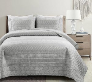 Bedspreads & Sets |   Hygge Geo Rev Cotton Quilt 3-Pc Set- Full/Queen Bedspreads & Sets Bedspreads & Sets