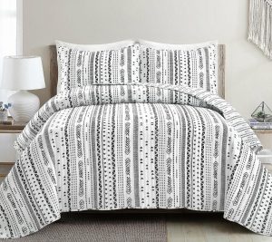 Bedspreads & Sets |   Hygge Stripe 3Pc Full/Queen Quilt Set By Bedspreads & Sets Bedspreads & Sets