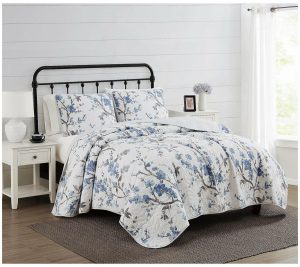 Bedspreads & Sets |   Kasumi Floral Full/Queen 3 Piece Quilt St Bedspreads & Sets Bedspreads & Sets