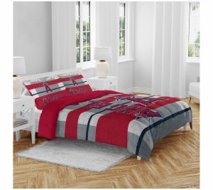 Bedspreads & Sets |   Mlb Heathered S Tripe Queen 3-P Iece Bed In A B Bedspreads & Sets Angels