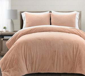 Bedspreads & Sets |   Modern Solid Ultra Soft Faux Fur Com Orter 5Pc Twin Bedspreads & Sets Bedspreads & Sets