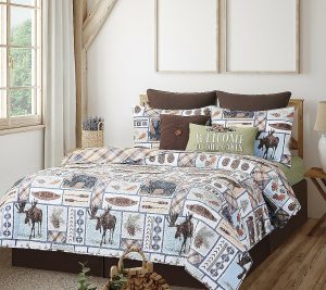 Bedspreads & Sets |   Oakley Lodge Full/Queen Quilt Set By Valerie Bedspreads & Sets Bedspreads & Sets