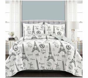 Bedspreads & Sets |   Paris Bonjour Reversible Cotton Kg Quilt Bedspreads & Sets Bedspreads & Sets