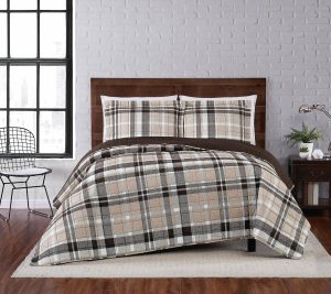 Bedspreads & Sets |   Paulette Plaid Taupe Full/Queen 3-Piece Quilt Set Bedspreads & Sets Bedspreads & Sets