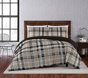 Bedspreads & Sets |   Paulette Plaid Taupe Twin Xl 2-Piececomforter Set Bedspreads & Sets Bedspreads & Sets