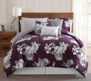 Bedspreads & Sets |   Peony Garden Floral Purple 12-Piece Queen Comforter Set Bedspreads & Sets Bedspreads & Sets