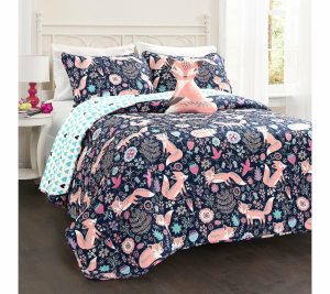 Bedspreads & Sets |   Pixie Fox 3Pc Twin Quilt Set By Bedspreads & Sets Bedspreads & Sets