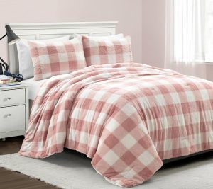 Bedspreads & Sets |   Plaid Ultra Soft Faux Fur Kids Btc C Omforter 2Pc T Bedspreads & Sets Bedspreads & Sets