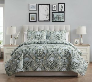 Bedspreads & Sets |   Province 3Pc Floral Damask Quilt Set,  Full/ Queen Bedspreads & Sets Bedspreads & Sets