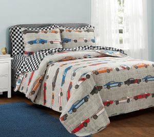 Bedspreads & Sets |   Race Cars Soft Reversible 5Pc Twin Qilt Set Bedspreads & Sets Bedspreads & Sets