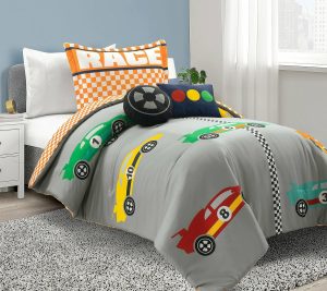 Bedspreads & Sets |   Racing Cars 4Pc Reversible Comfortertwin Set Bedspreads & Sets Bedspreads & Sets