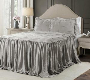 Bedspreads & Sets |   Ravello Pintuck Ruffle Skirt 3-Piece Queen Bedspread By Bedspreads & Sets Bedspreads & Sets