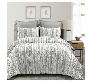 Bedspreads & Sets |   Ravello Pintuck Stripe Comforter 5-P Iece Set F/Qn Bedspreads & Sets Bedspreads & Sets