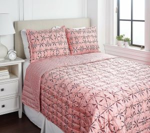 Bedspreads & Sets |   Reversible 100% Cotton Quilt Set-Fl/Qn Bedspreads & Sets Bedspreads & Sets