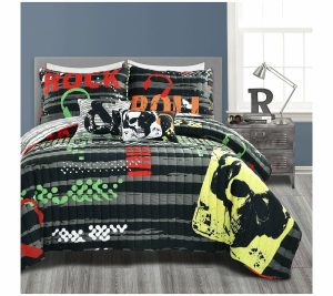 Bedspreads & Sets |   Rock N Roll Reversible Quilt Fl/Qn 5Pc Set Bedspreads & Sets Bedspreads & Sets