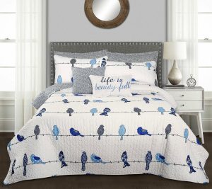 Bedspreads & Sets |   Rowley Birds 7-Piece Full/Queen Quilt Set By Bedspreads & Sets Bedspreads & Sets