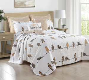 Bedspreads & Sets |   Rowley Birds Reversible Quilt King Bedspreads & Sets Bedspreads & Sets