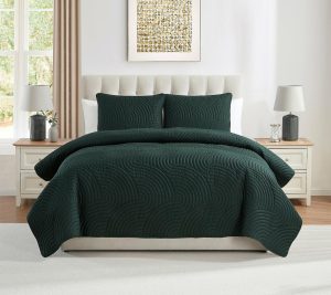 Bedspreads & Sets |   Sands 3Pc Curved Textured Quilt Set,King Bedspreads & Sets Bedspreads & Sets