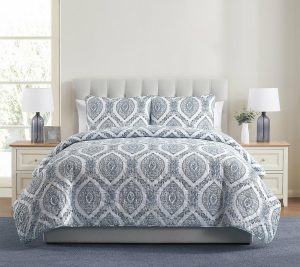 Bedspreads & Sets |   Sea Damask 3Pc Coastal Quilt Set, King Bedspreads & Sets Bedspreads & Sets